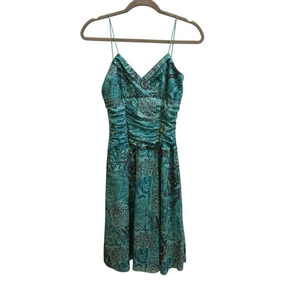 Byer Too Babydoll Slip Dress Paisley Ruched Waist Fairy Y2K Style NEW Sz Large - Picture 1 of 7